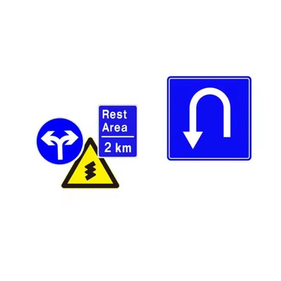 Custom Large Reflective Guide Sign Installed on Highway