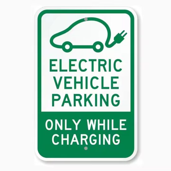 Custom Reflective Reserved Parking Lot Sign in Metal