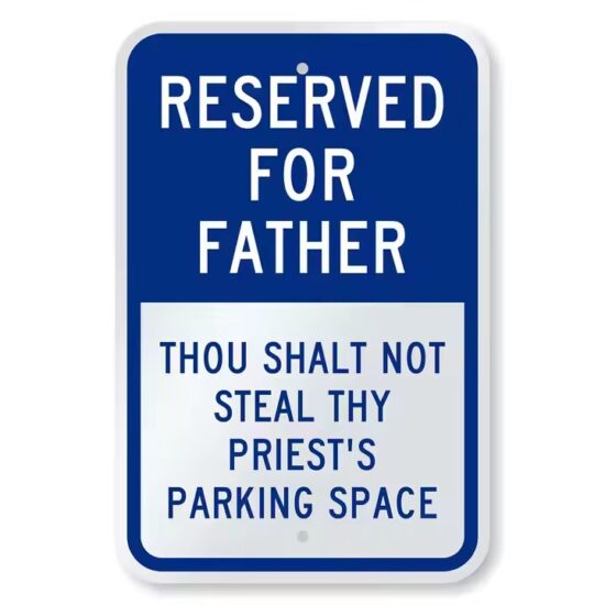 Custom Reflective Reserved Parking Lot Sign in Metal