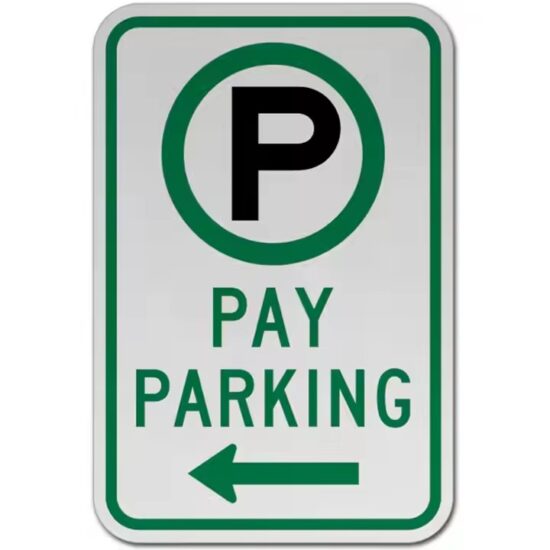 Custom Reflective Reserved Parking Lot Sign in Metal
