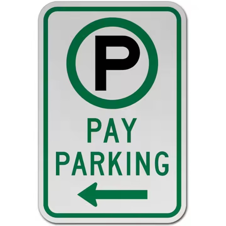 Custom Reflective Reserved Parking Lot Sign in Metal