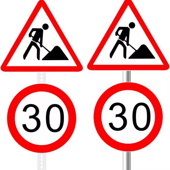 Metal Traffic Construction Sign for Road Safety