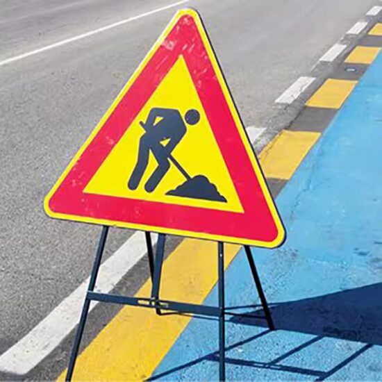 Metal Traffic Construction Sign for Road Safety