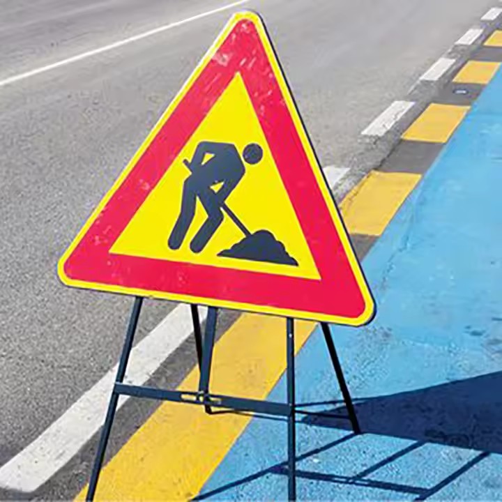 Metal Traffic Construction Sign for Road Safety