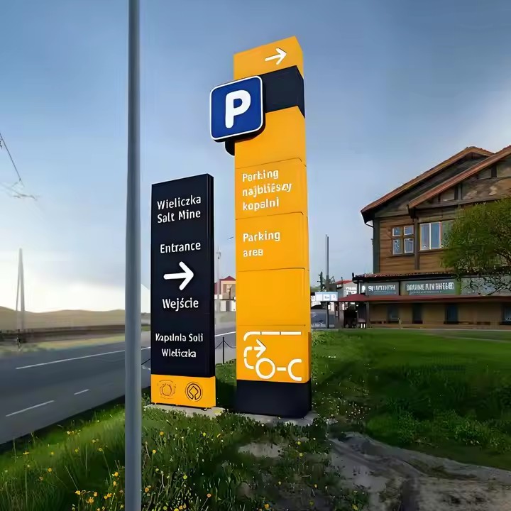 Custom Outdoor Road Direction Sign for Wayfinding