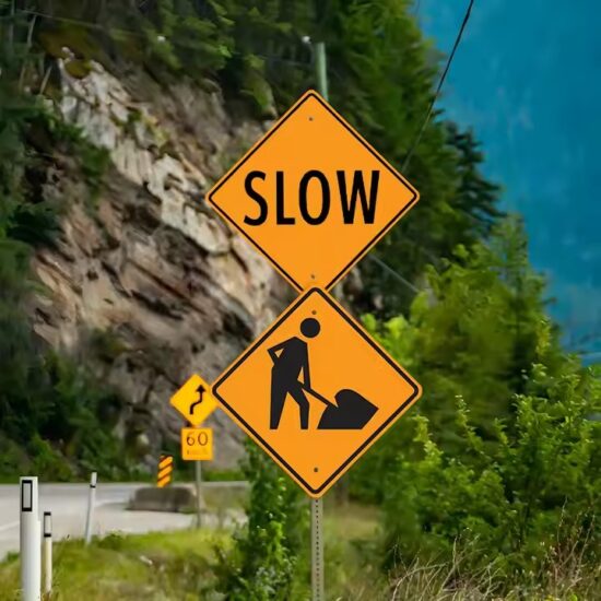 Waterproof Rustproof Road Work Construction Sign