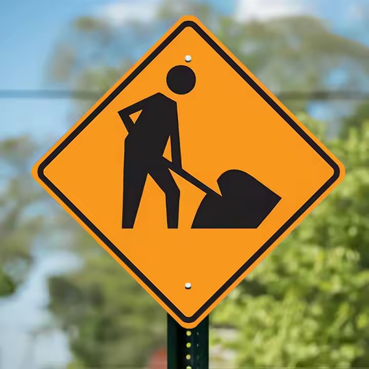 Waterproof Rustproof Road Work Construction Sign