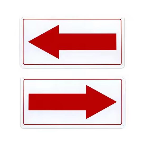 Outdoor Reflective Aluminum Red Arrow Direction Sign for Traffic