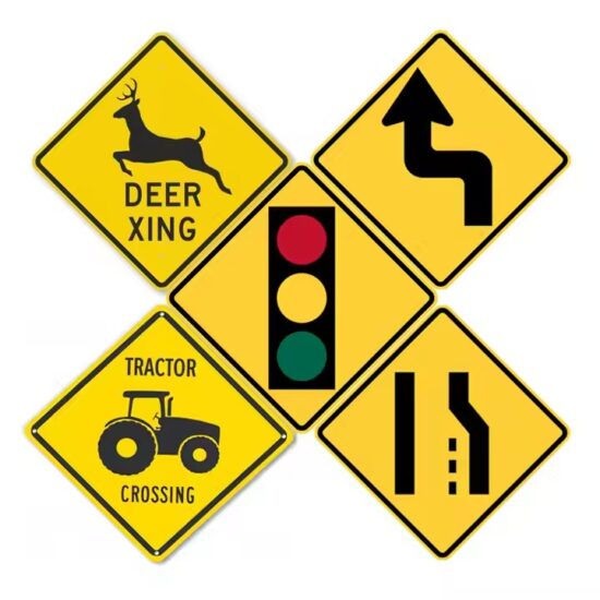 Custom Aluminum Warning Road Traffic Sign