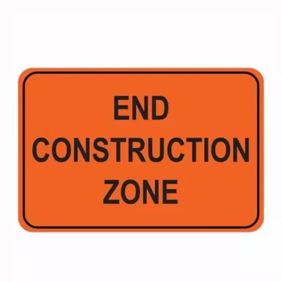Custom Reflective Orange Aluminum Road Construction Sign