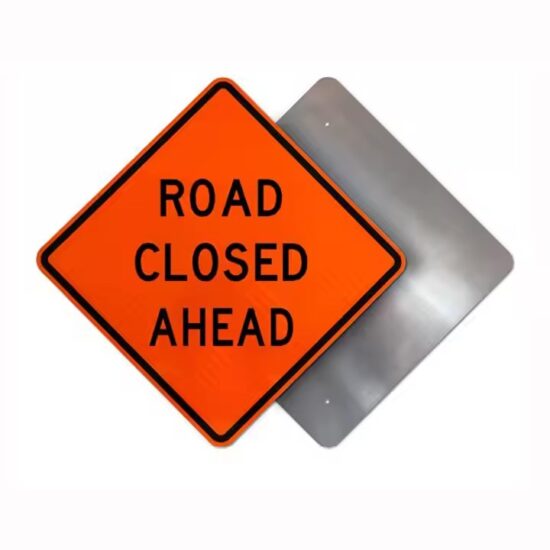 Custom Reflective Orange Aluminum Road Construction Sign