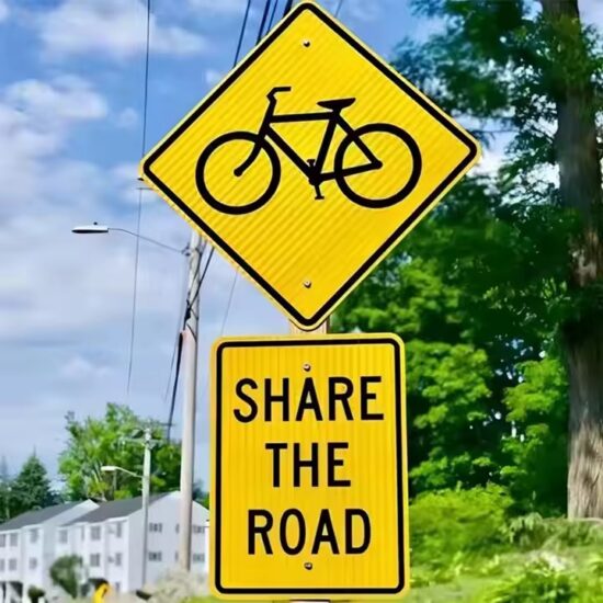 Durable Reflective Road Safety Sign with Custom Graphics