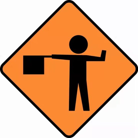 Custom Reflective Road Construction Safety Sign

