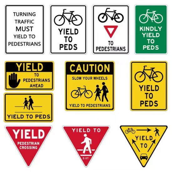 Factory Direct Custom Reflective Safety Warning Sign for Hazard Zones
