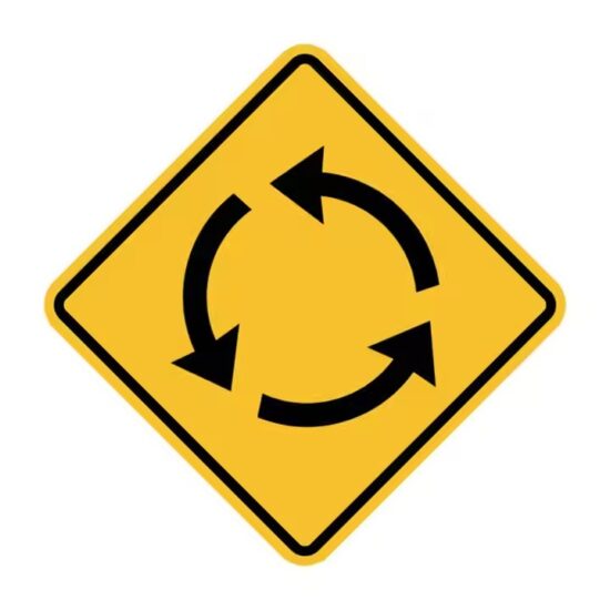 High-Quality Yellow Safety Warning Metal Traffic Sign