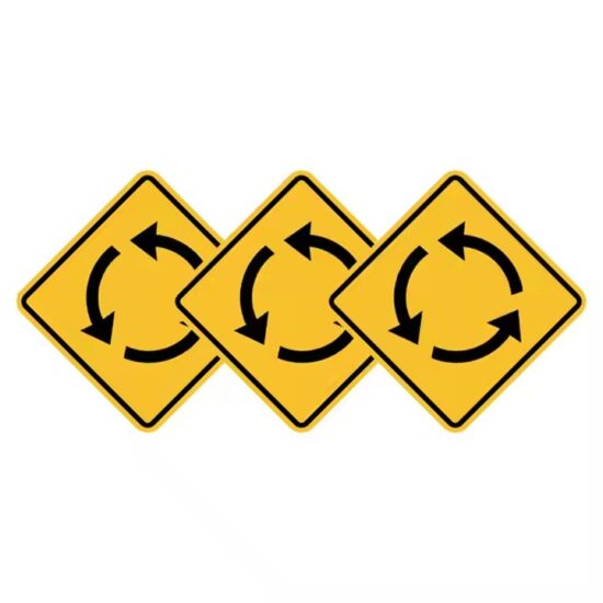High-Quality Yellow Safety Warning Metal Traffic Sign