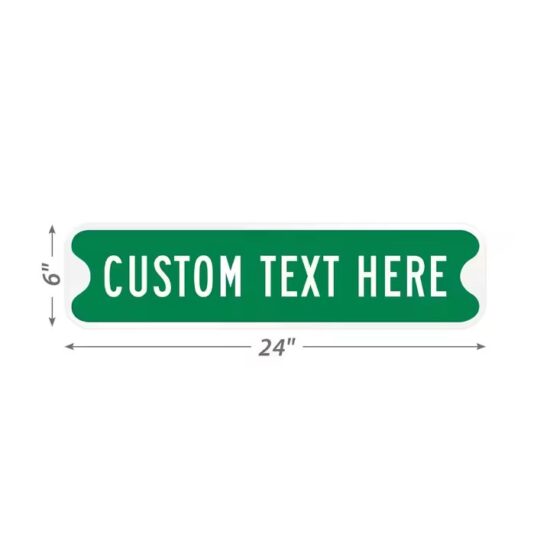 Custom waterproof aluminum street name sign with reflective letters
