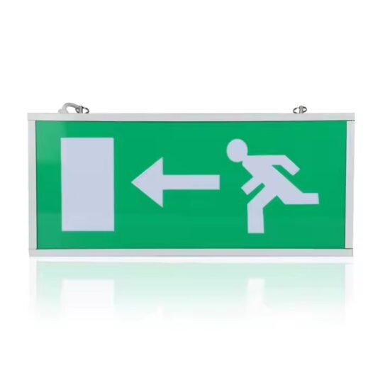 Custom LED Emergency Exit Sign with Battery Backup and Directional Arrow