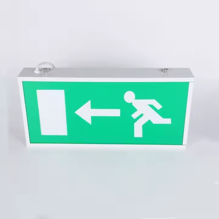 Custom LED Emergency Exit Sign with Battery Backup and Directional Arrow