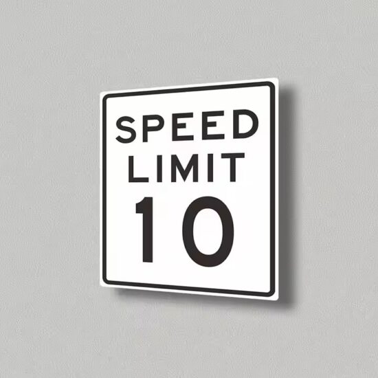 Outdoor Reflective Speed Limit Sign with Durable Aluminum Panel