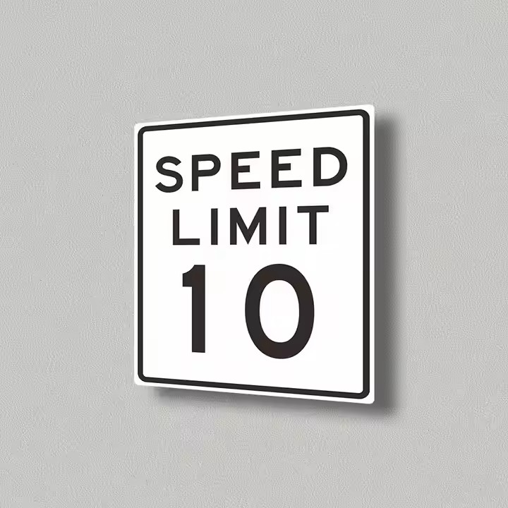 Outdoor Reflective Speed Limit Sign with Durable Aluminum Panel