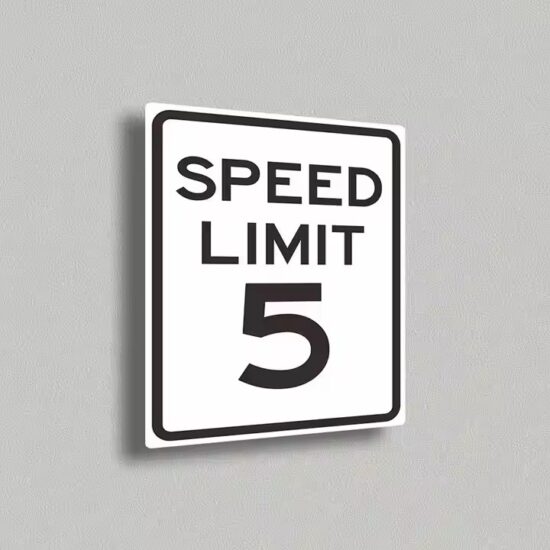Outdoor Reflective Speed Limit Sign with Durable Aluminum Panel