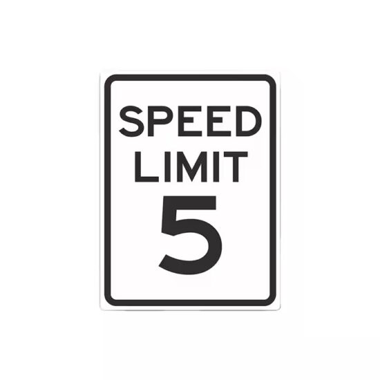 Outdoor Reflective Speed Limit Sign with Durable Aluminum Panel