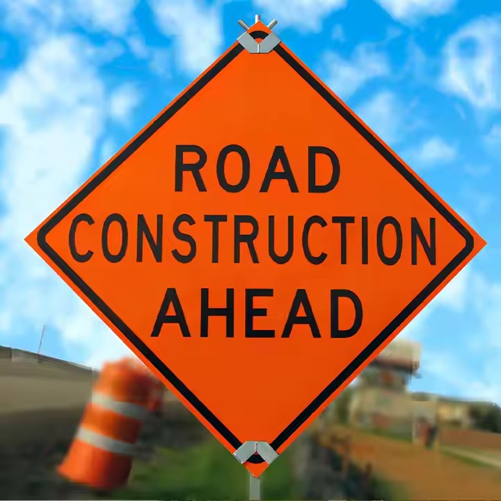 Reflective Road Construction Sign for Traffic Safety