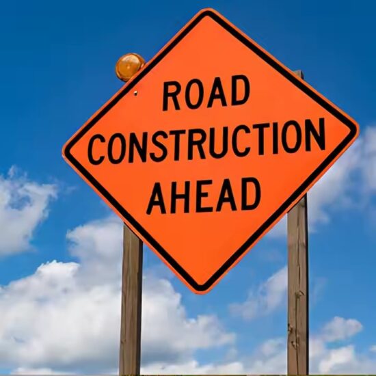 Reflective Road Construction Sign for Traffic Safety