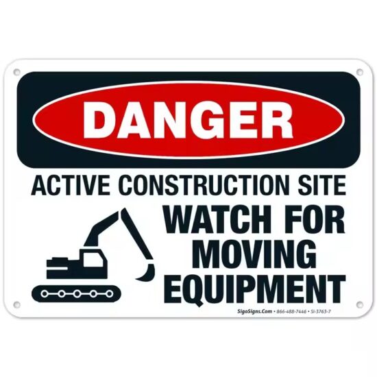 Durable Custom Construction Site Safety Sign