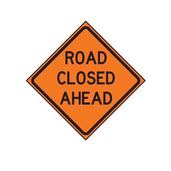 Reflective Traffic Construction Warning Sign with High-Brightness Stripes