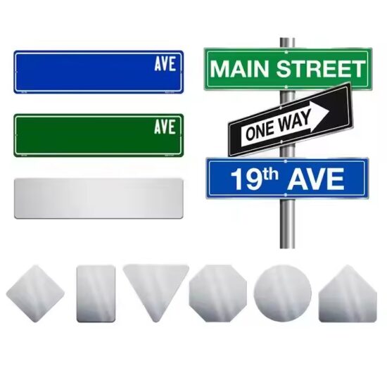 Custom Reflective Street Name Sign for Outdoor Traffic Use