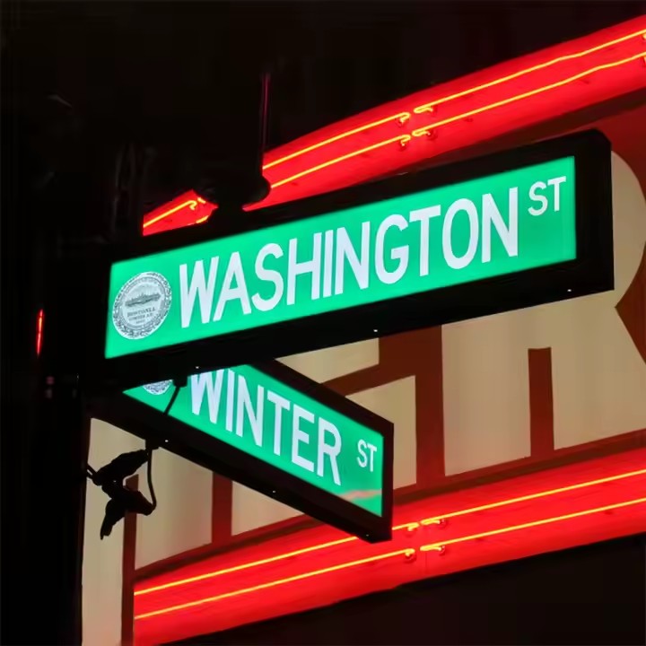 Custom Waterproof LED Solar Street Name Sign for Outdoor Traffic