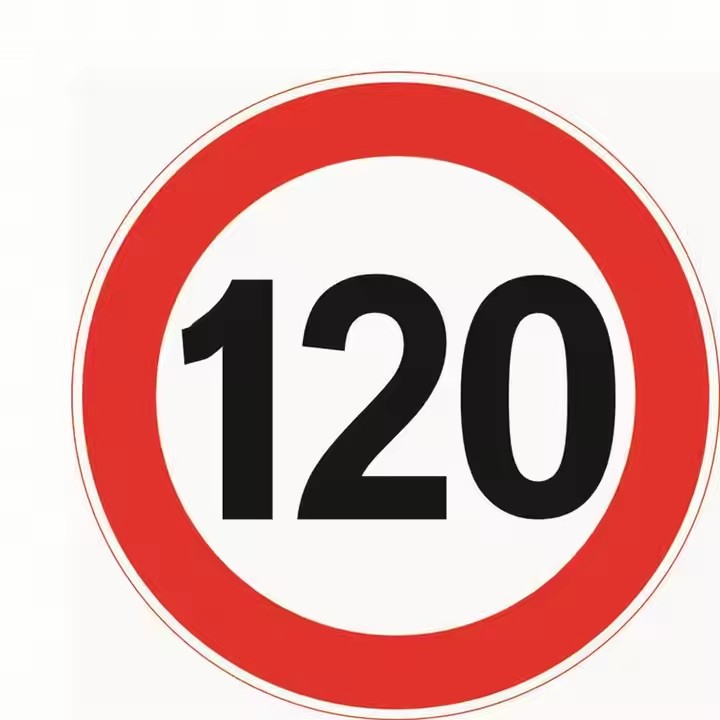 Round Road Safety Speed Limit Sign with Reflective Surface
