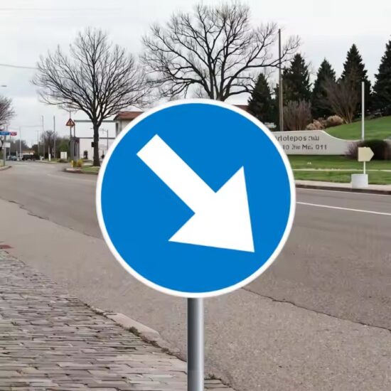 Custom Reflective Aluminum Traffic Guide Sign for Road Safety

