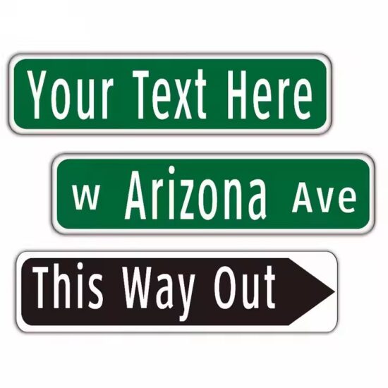 Custom Reflective Aluminum Street Name Sign for Roadside Use