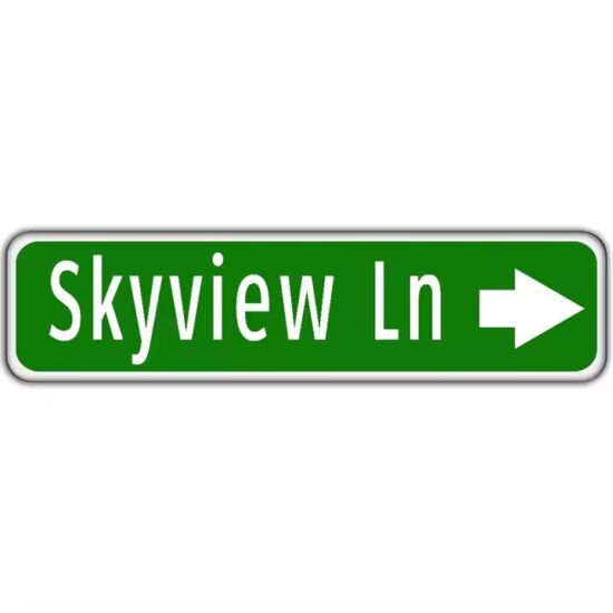 Custom Reflective Aluminum Street Name Sign for Roadside Use