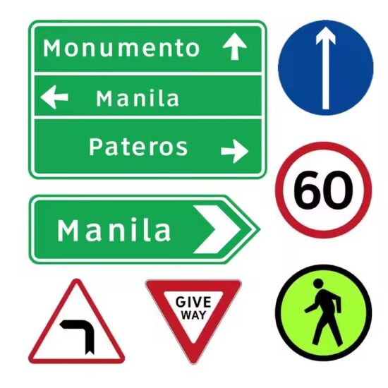 Custom Reflective Highway Guide Sign Installed on Expressway