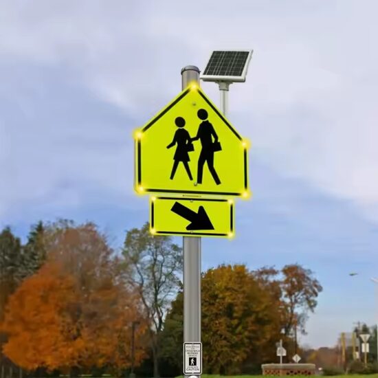 Custom Reflective Traffic Safety Sign for School Zone Area