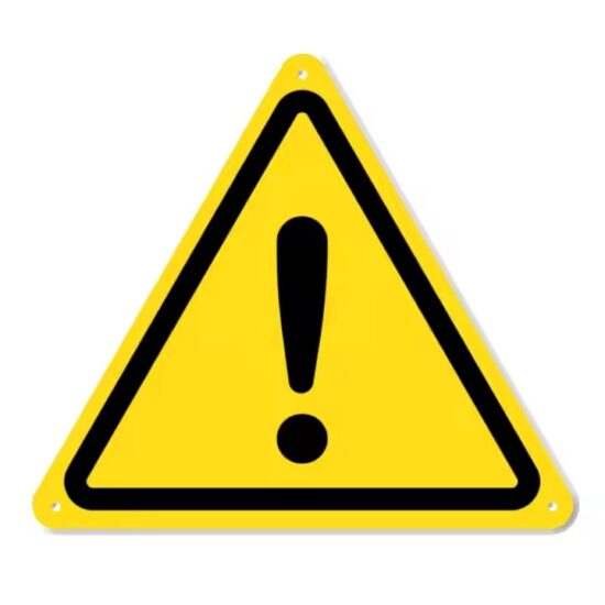 Custom Reflective Traffic Safety Warning Sign Installed on Roadside