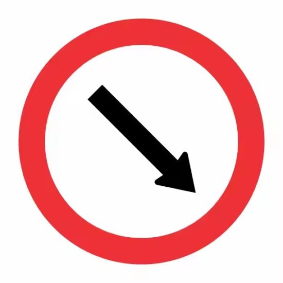 Custom Reflective Aluminum Turn Road Sign