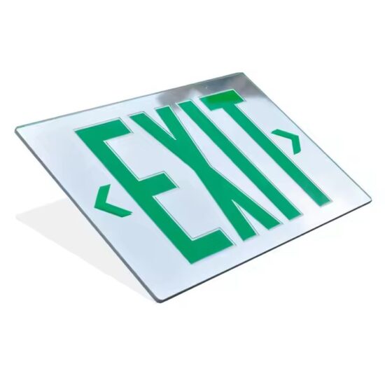 Custom Emergency Exit Signs – Red and Green Directional Signs