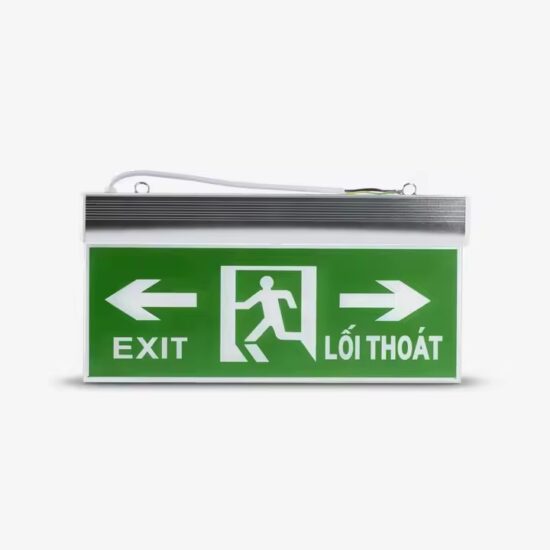 Green LED Emergency Exit Sign with Battery Backup for Indoor Safety