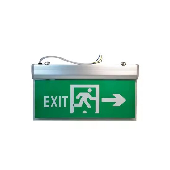 Green LED Emergency Exit Sign with Battery Backup for Indoor Safety
