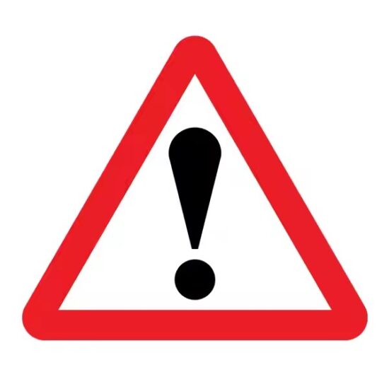 Reflective Triangular Traffic Safety Warning Sign for Roadside Hazards