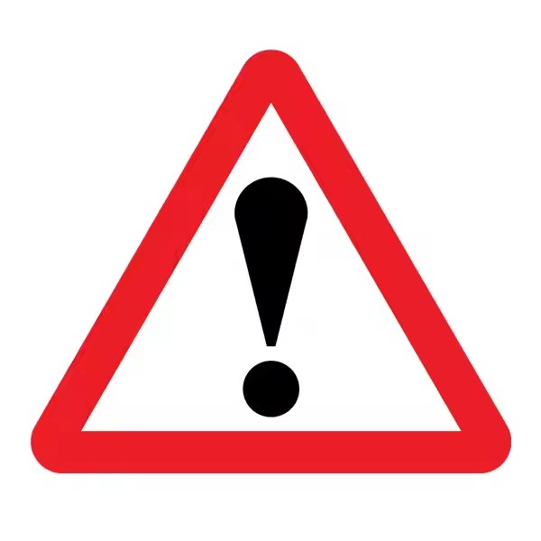 Reflective Triangular Traffic Safety Warning Sign for Roadside Hazards