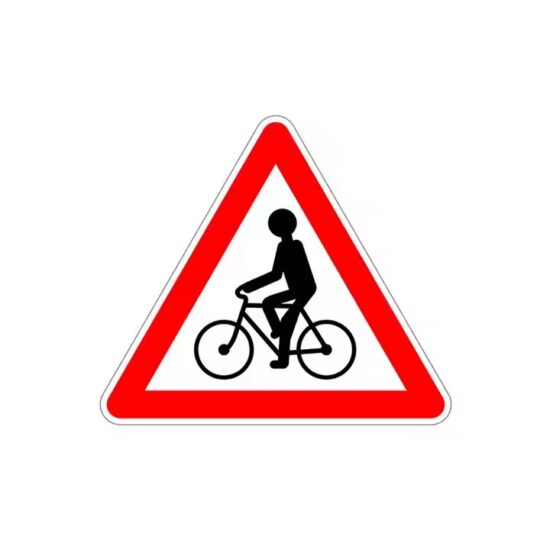 Reflective Triangular Traffic Safety Warning Sign for Roadside Hazards