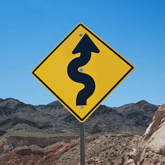 Reflective Curve Arrow Traffic Sign for Road Safety
