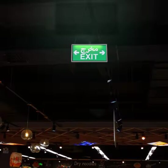 Factory Direct LED Emergency Exit Sign with Backup Lighting