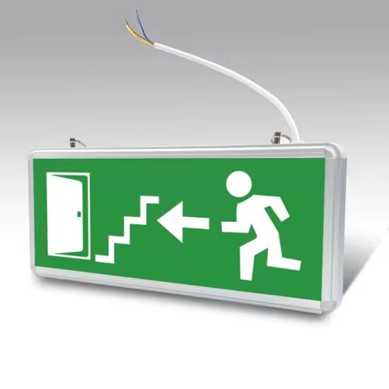 Wall-Mounted Rechargeable LED Emergency Exit Sign with Battery Backup